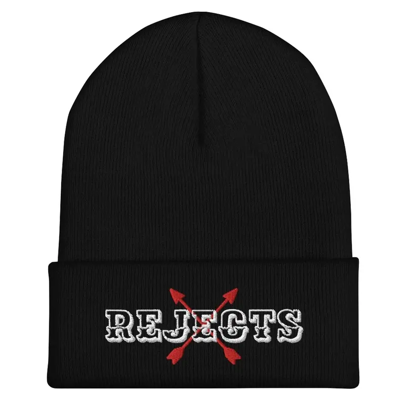 Rejects Text Embroidered Beanie